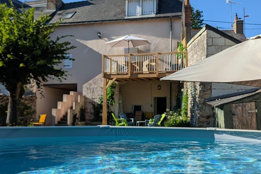 Logis Des Fees, Spa, Piscine Et Jardin Bauge-en-Anjou Bagian luar foto